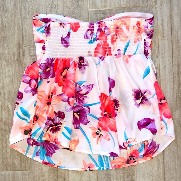 NWOT Roxy Floral Tube Top - Picture 4 of 7